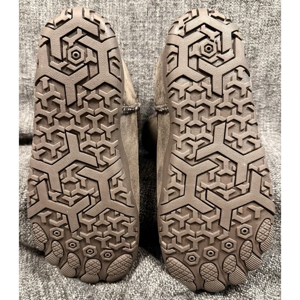 HIKE Barefoot Winter Snow Boots Faux Suede Fur Lined Brown EU 40
